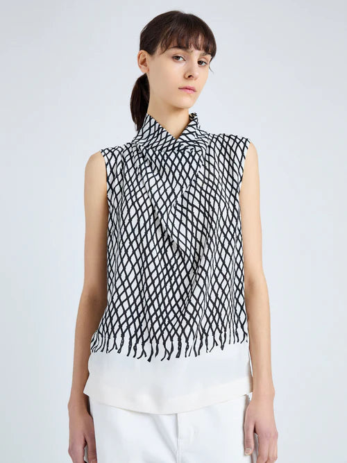 Valerie Top In Printed Viscose