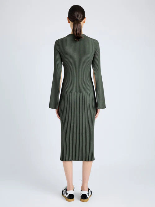 Kenna Dress in Midnight Viscose Rib
