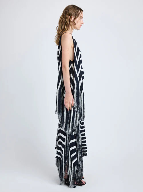 Yves Top in Stripe Fringed Knit
