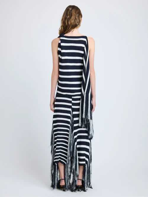 Yves Top in Stripe Fringed Knit
