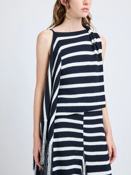 Yves Top in Stripe Fringed Knit
