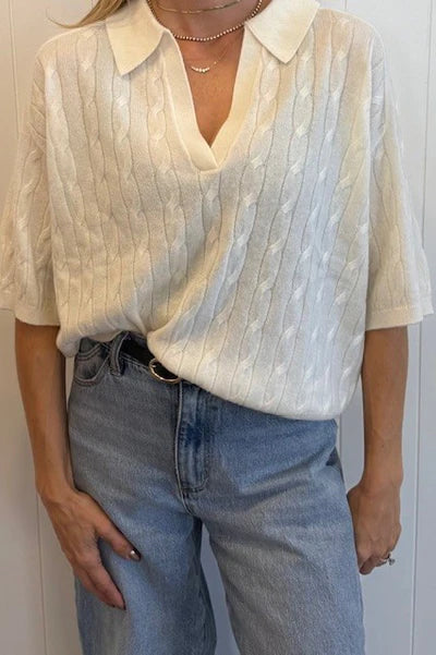 Rosie Cable Polo Top