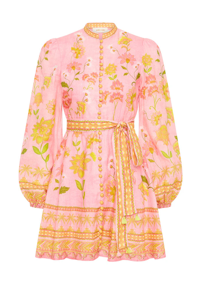 Ruellia Button Mini Dress