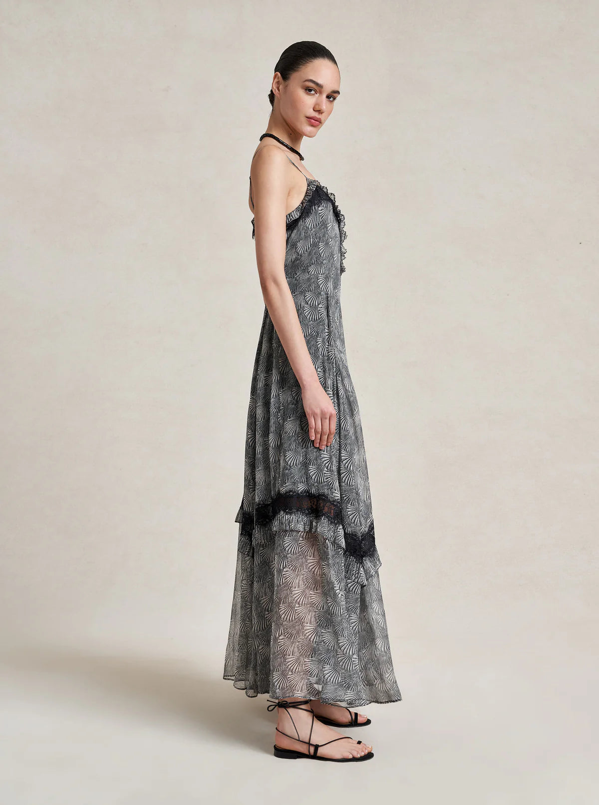 Sheer Print Dress