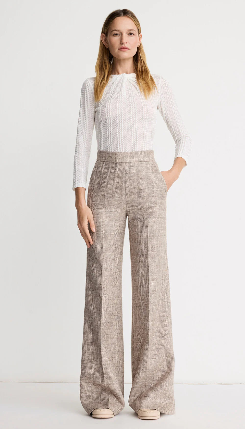 High Rise Wide Leg Pant