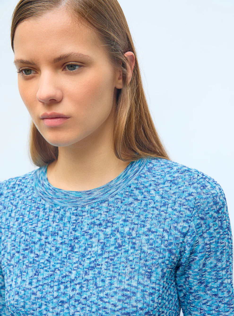 Flat Ribbed Knit Top