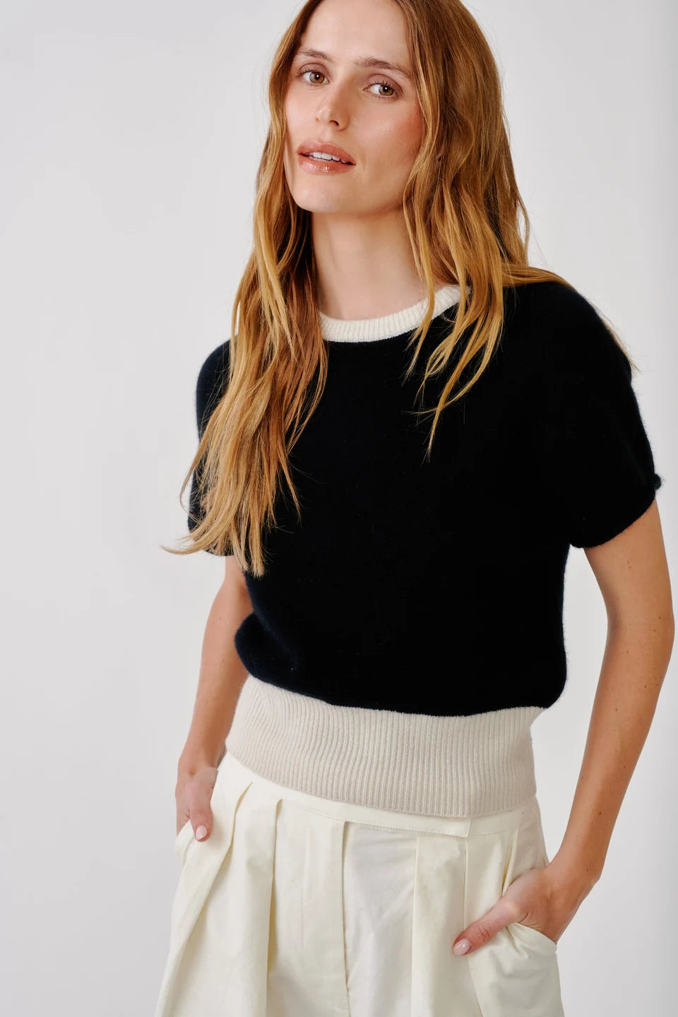 Jones Colorblock Saddle Raglan Top
