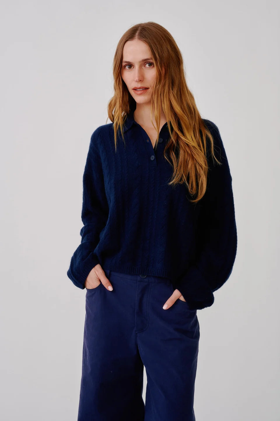 Elsie Relaxed Polo Sweater
