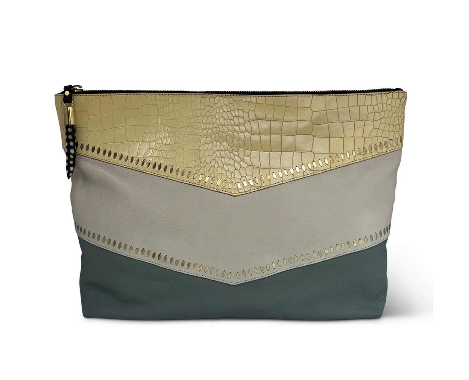 Washed Yellow Chevron Clutch