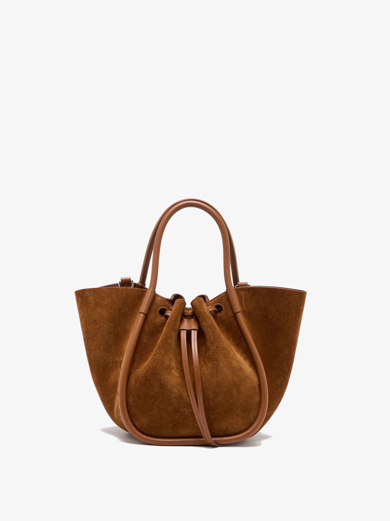 Small Ruched Soft Suede Tote