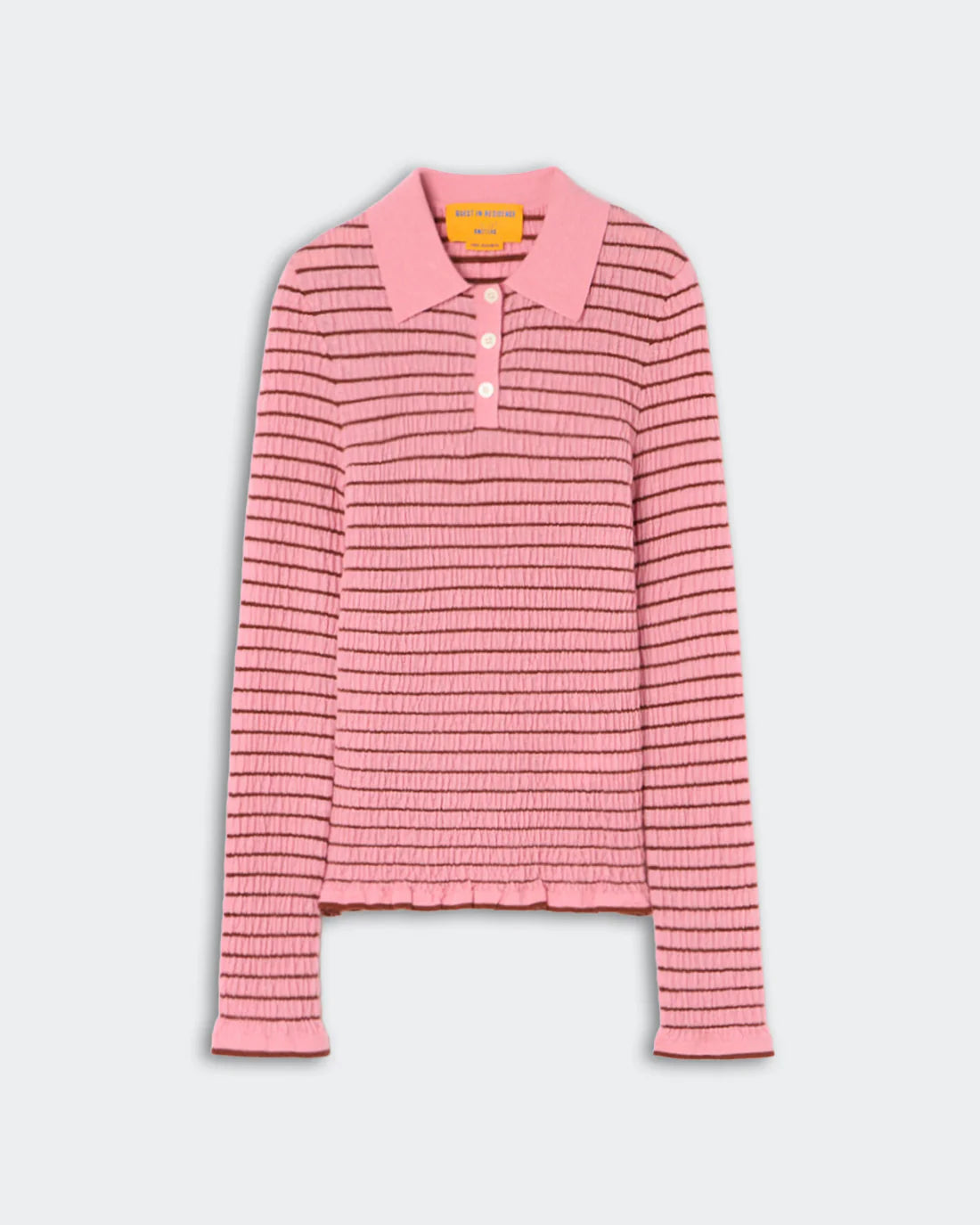 Smocked Shrunken Polo