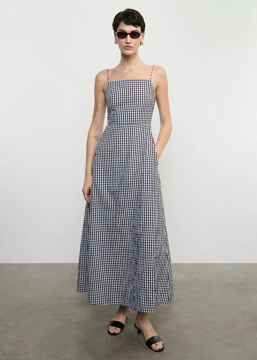 Textured Gingham Dress