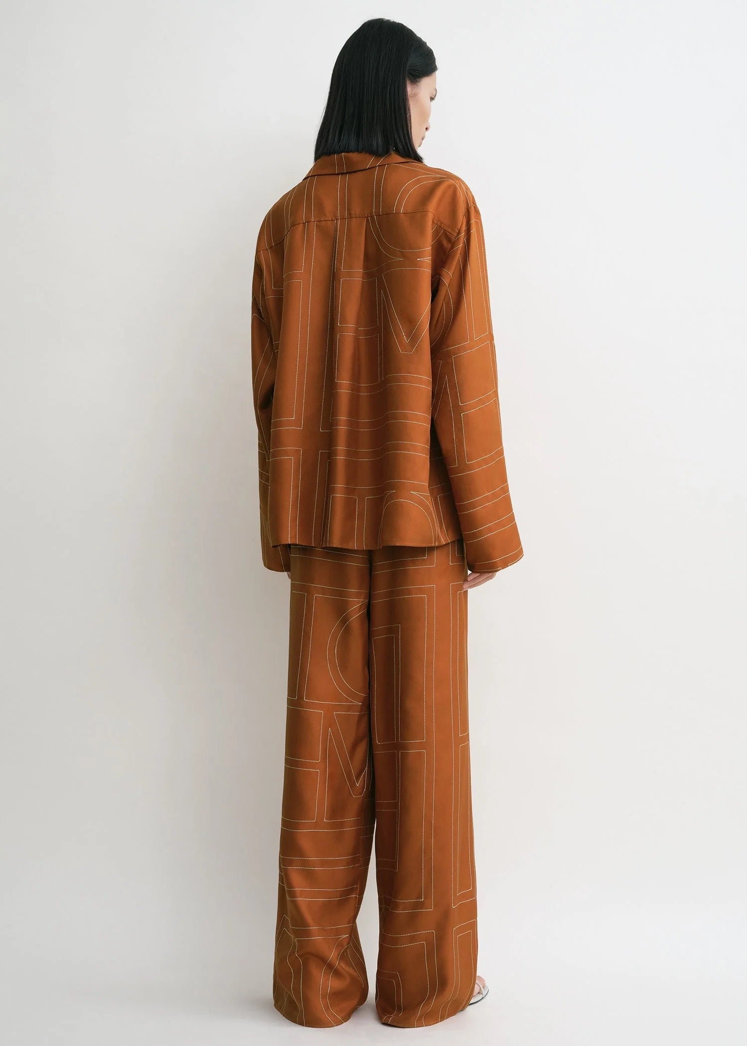 Monogram Silk PJ Top
