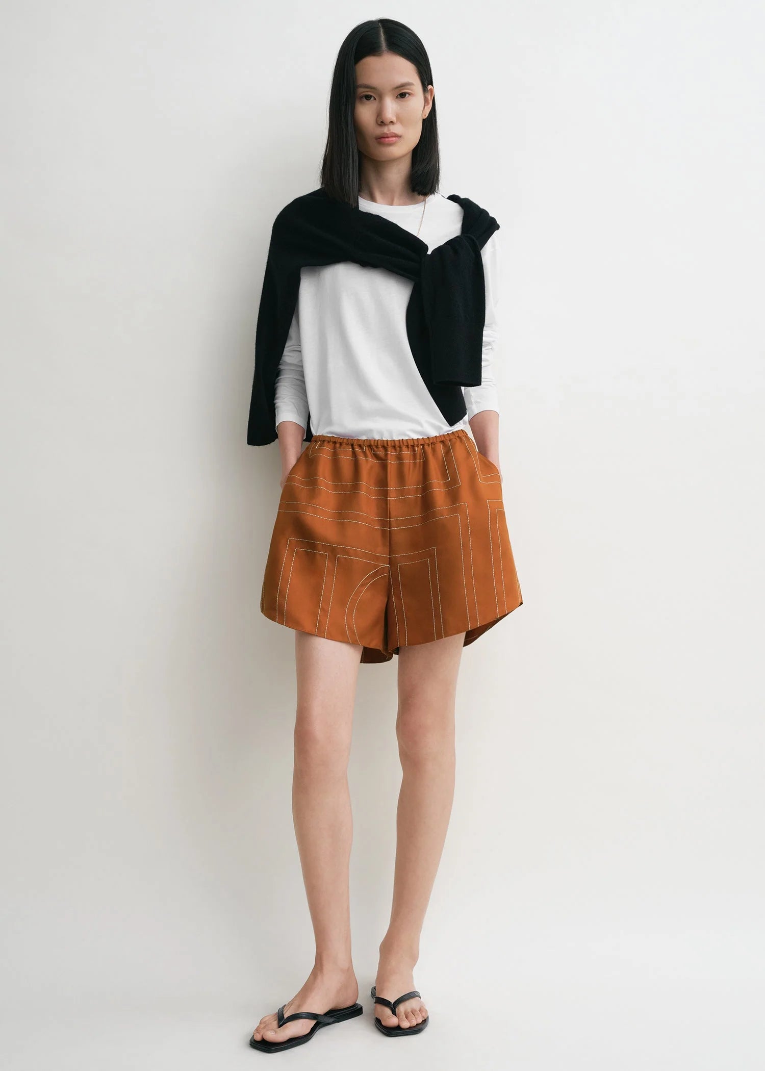 Monogram Silk PJ Shorts
