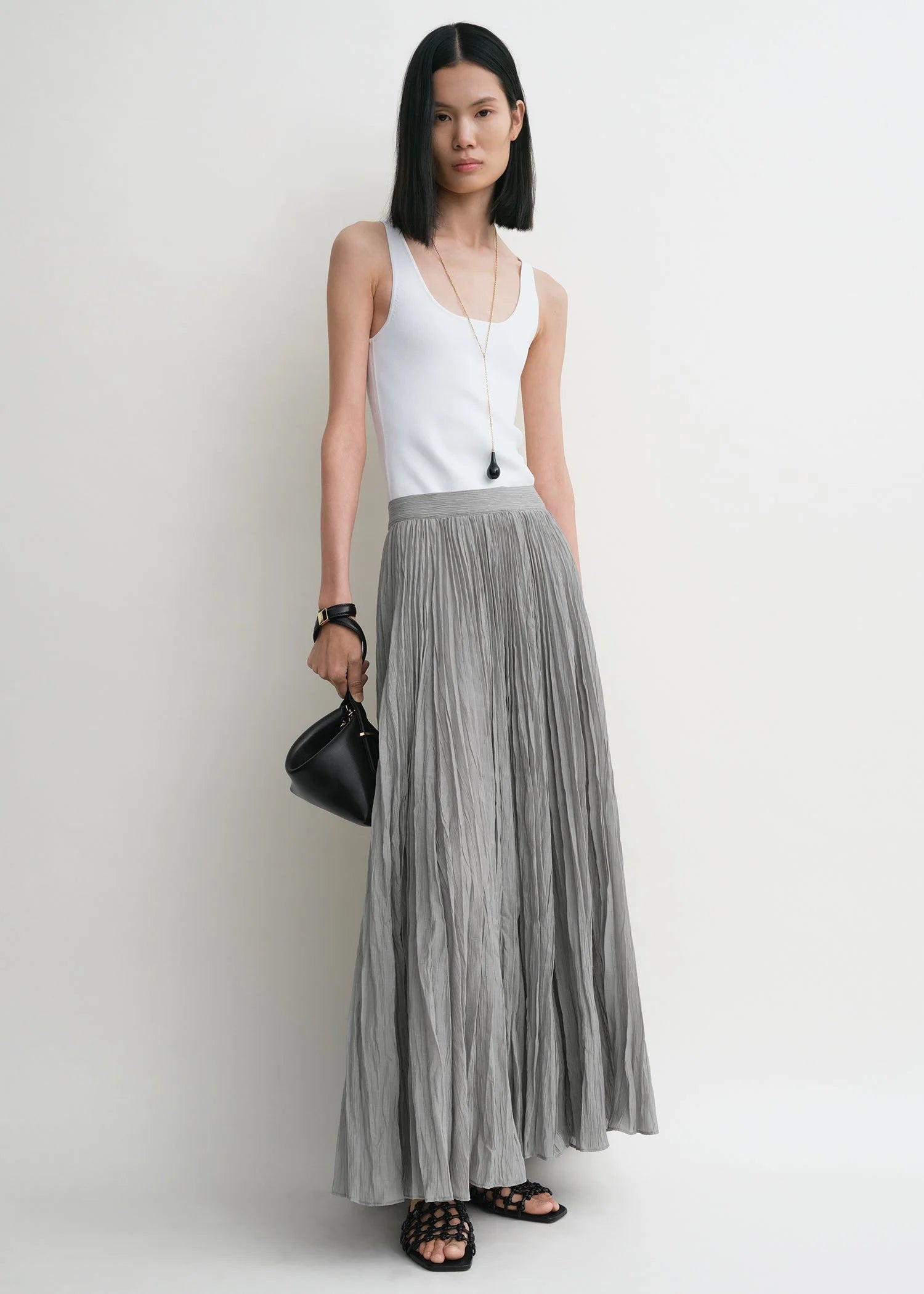 Crinkled Plisse´ Skirt