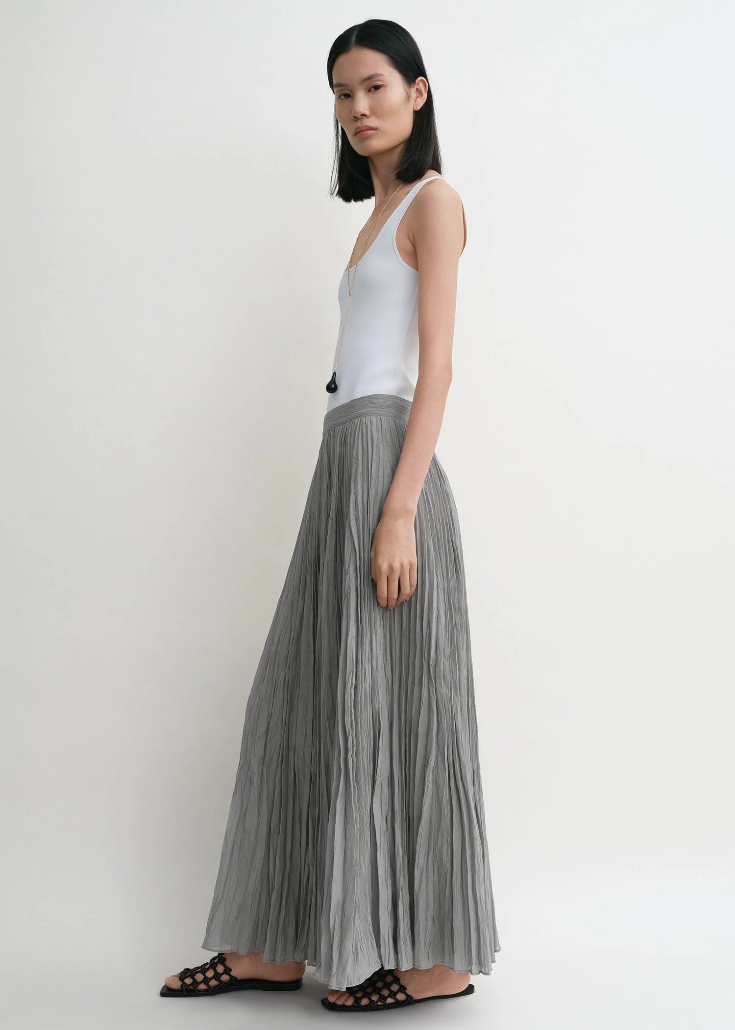 Crinkled Plisse´ Skirt