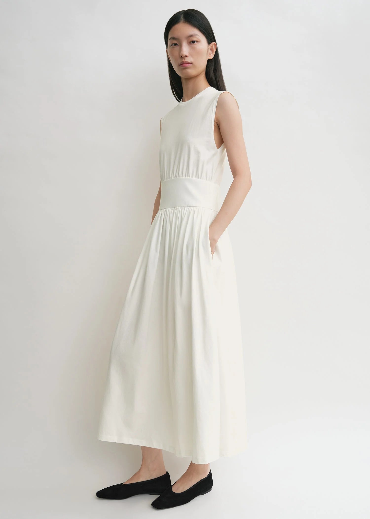 Sleeveless Cotton Tee Dress