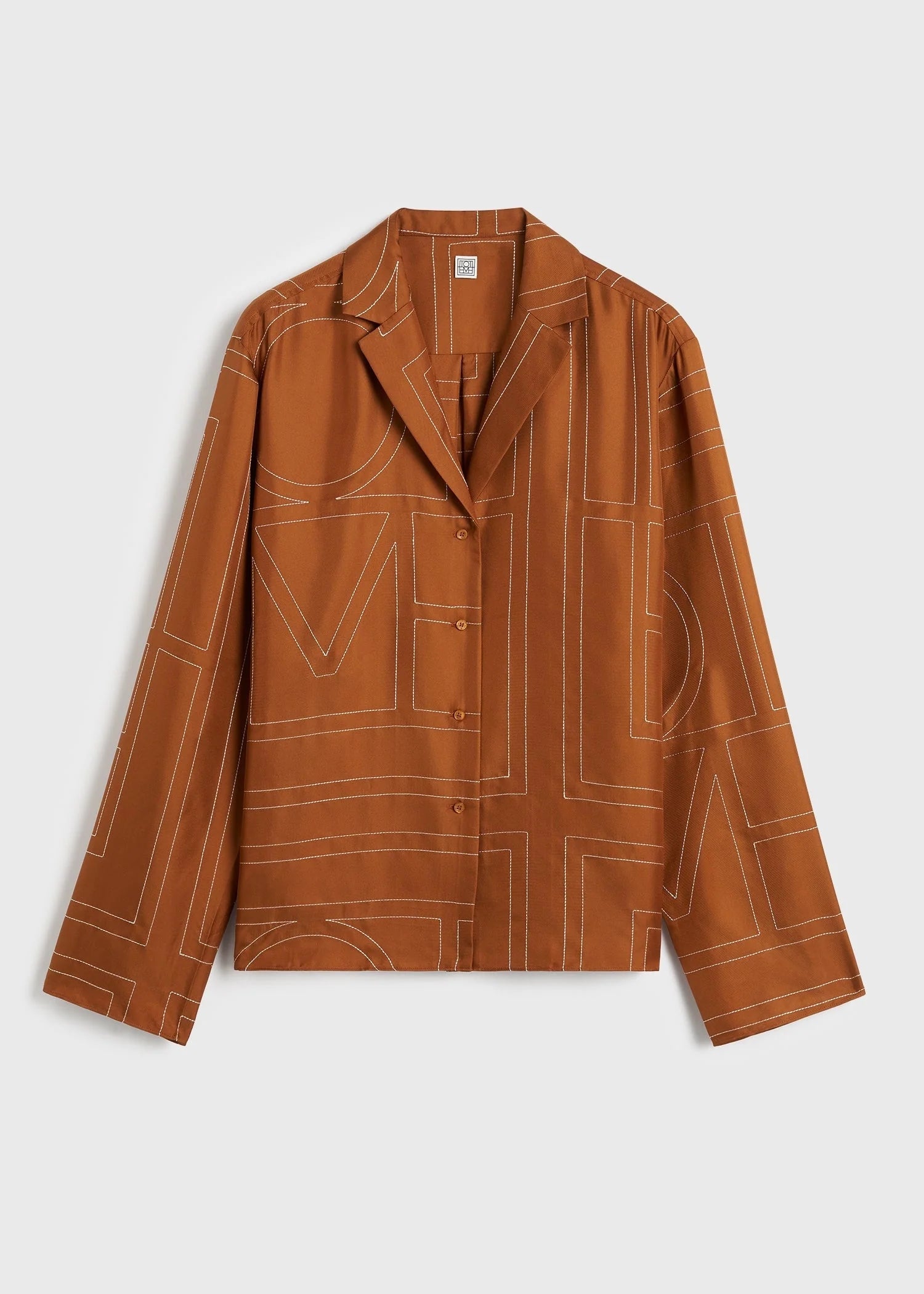 Monogram Silk PJ Top