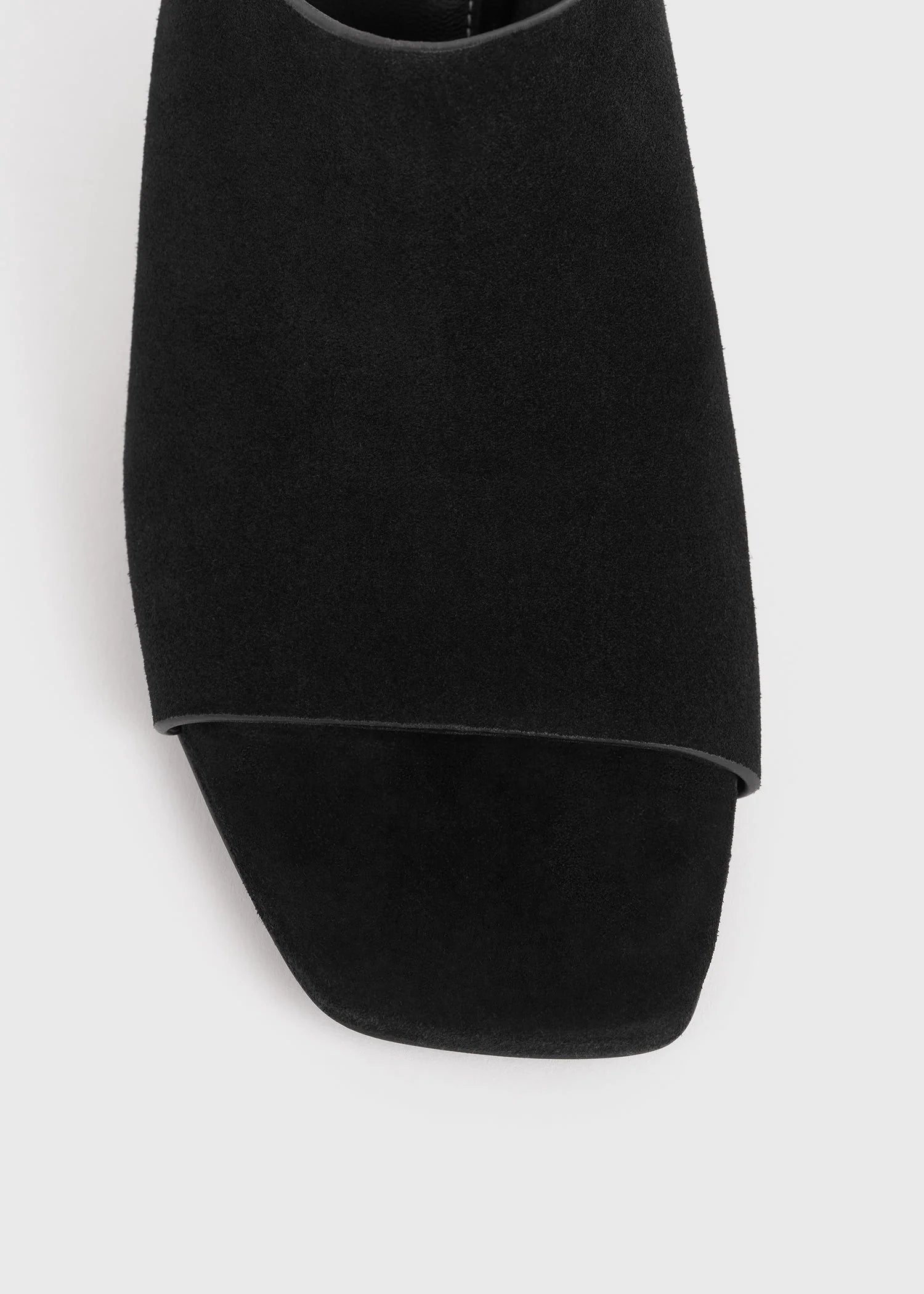 Velour-Leather Bandeau Mules