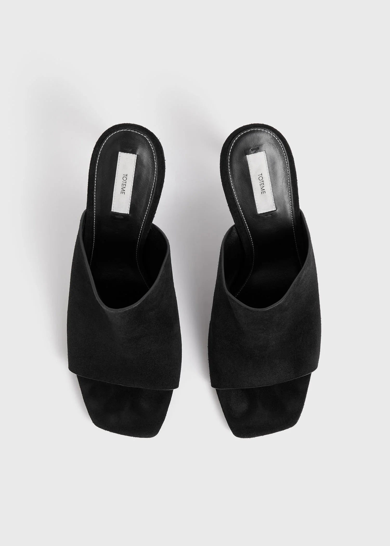 Velour-Leather Bandeau Mules
