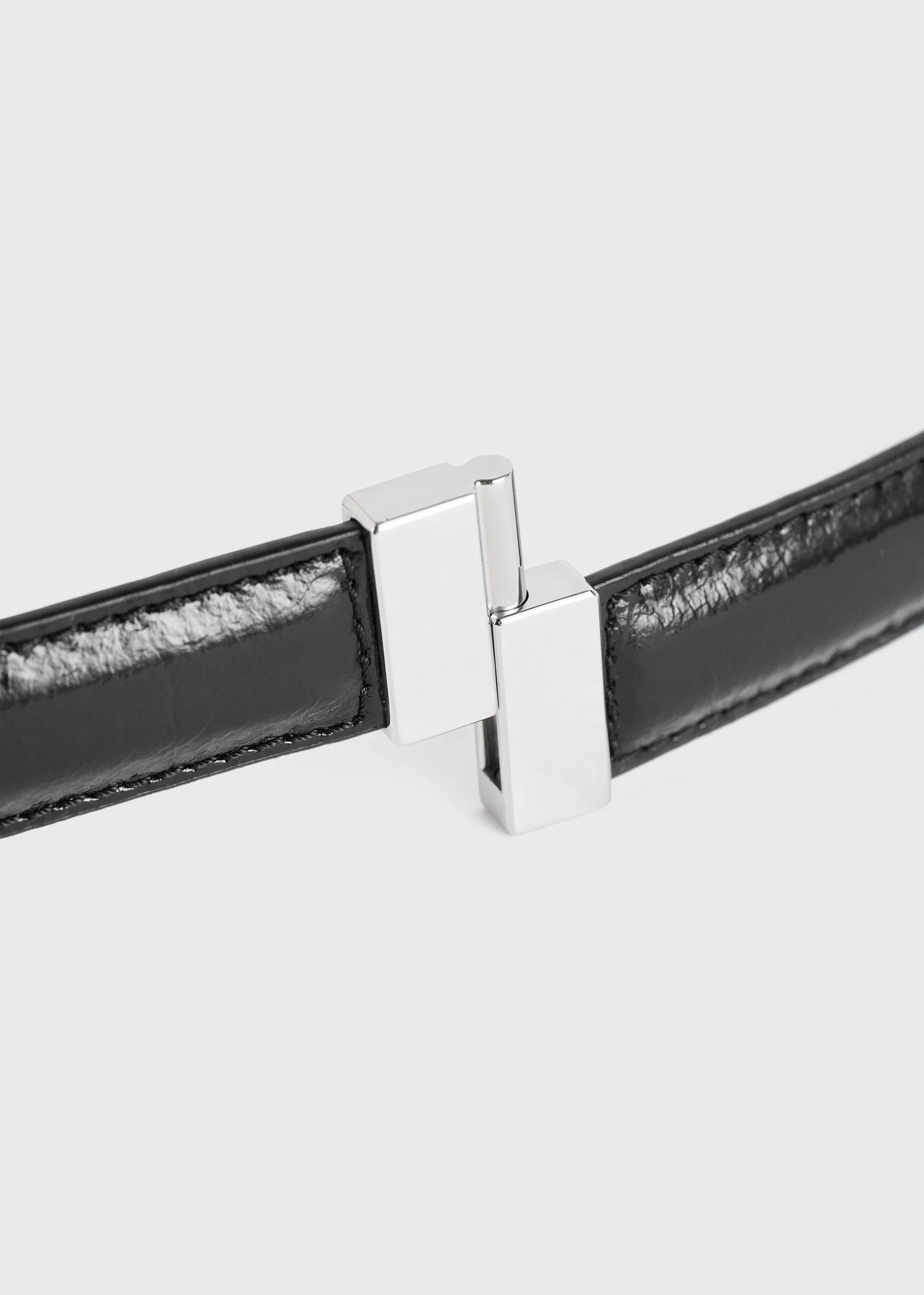 Slide Clasp Naplack-Leather Belt