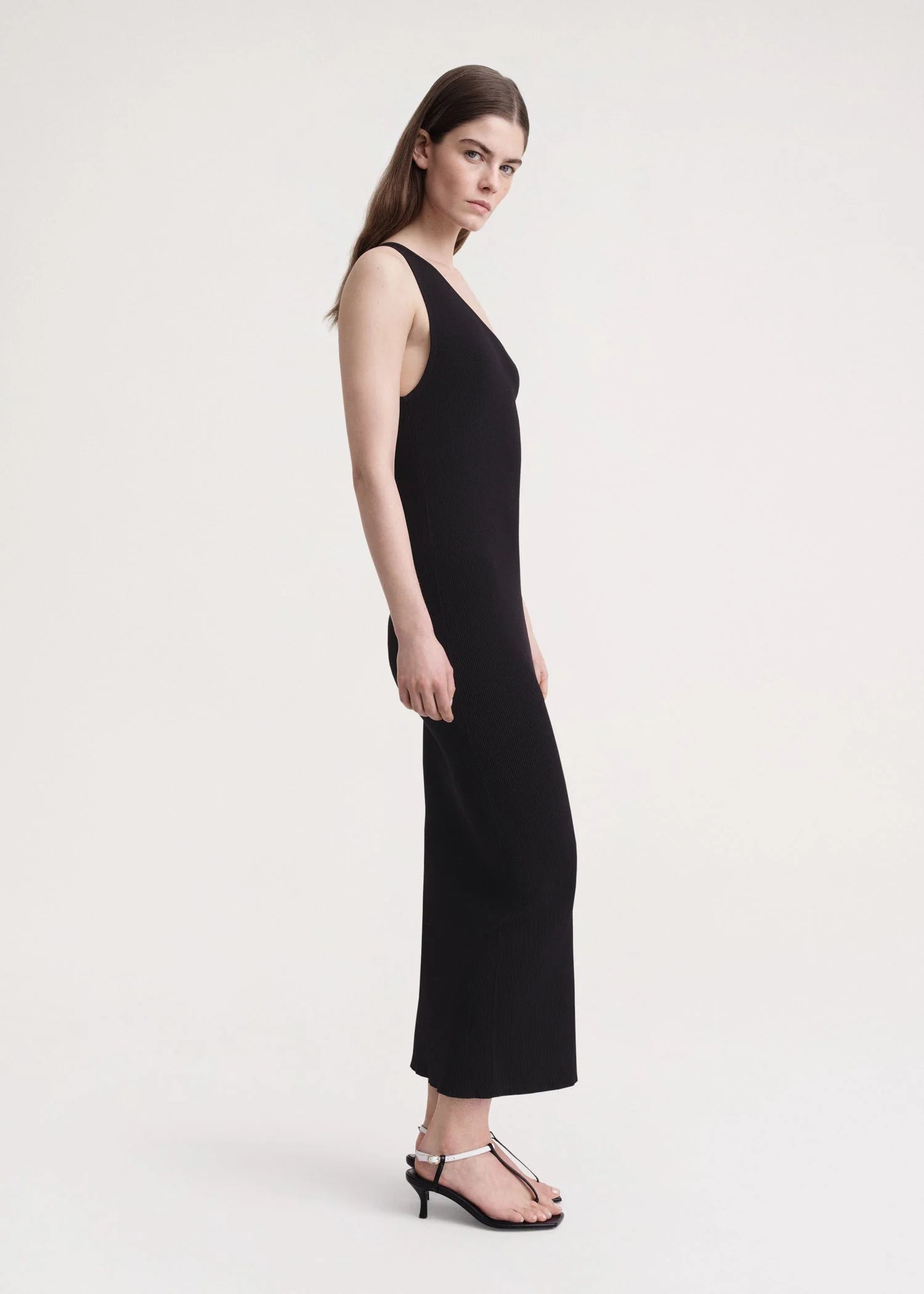 One-Shoulder Ribbed Dress