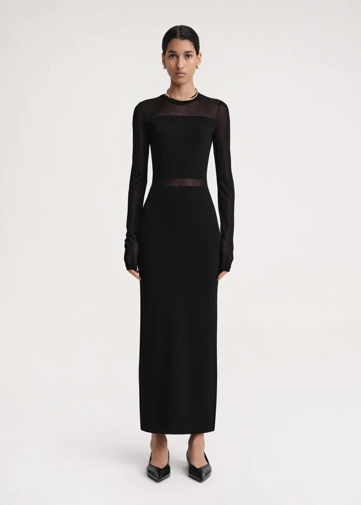 Semi Sheer Knitted Cocktail Dress