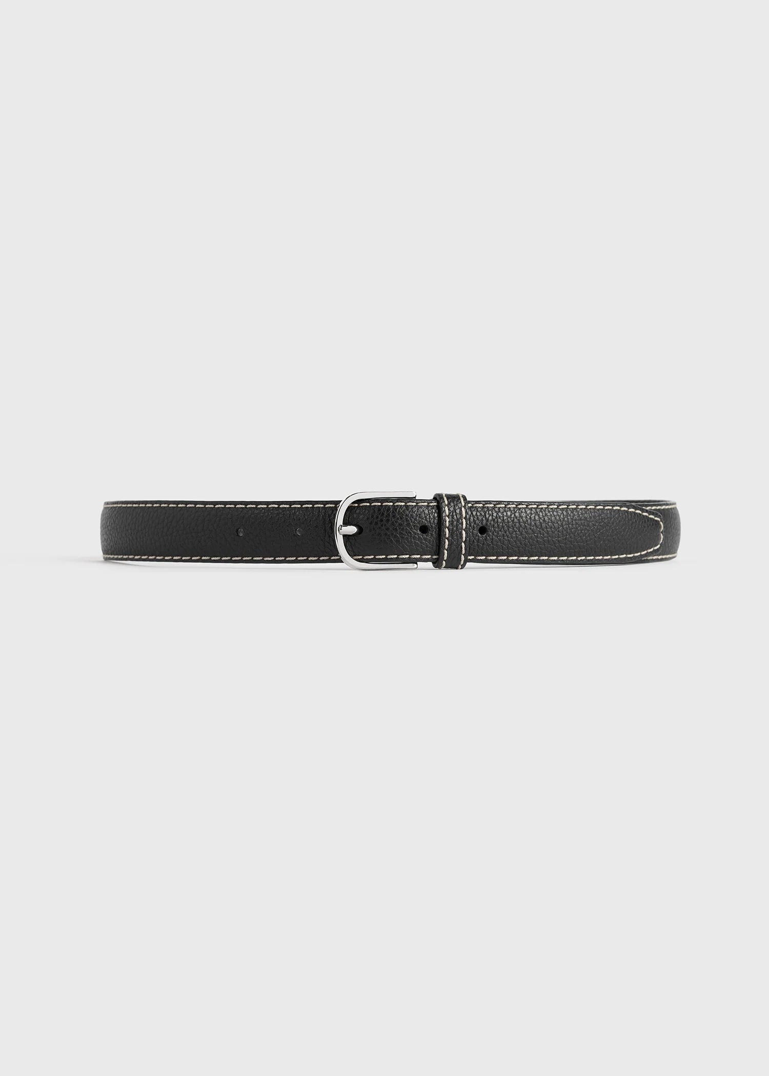 Slim Grained-Leather Trouser Belt