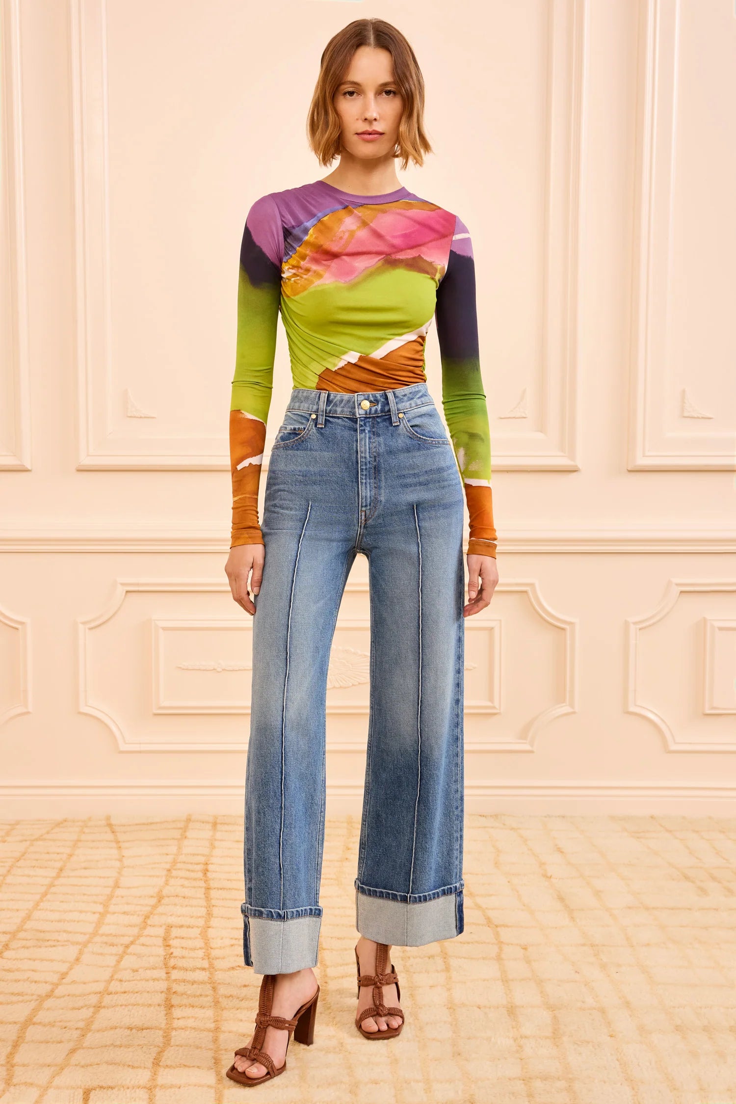 The Stretch Genevieve Pintuck Jean