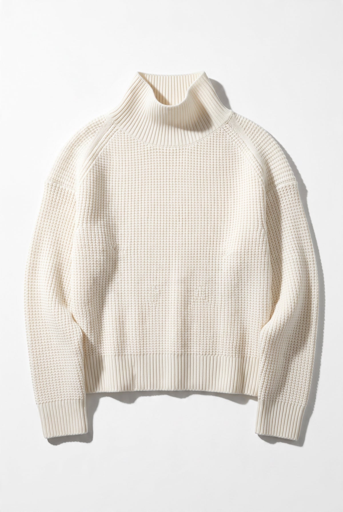 Cashmere Waffle Standneck Sweater