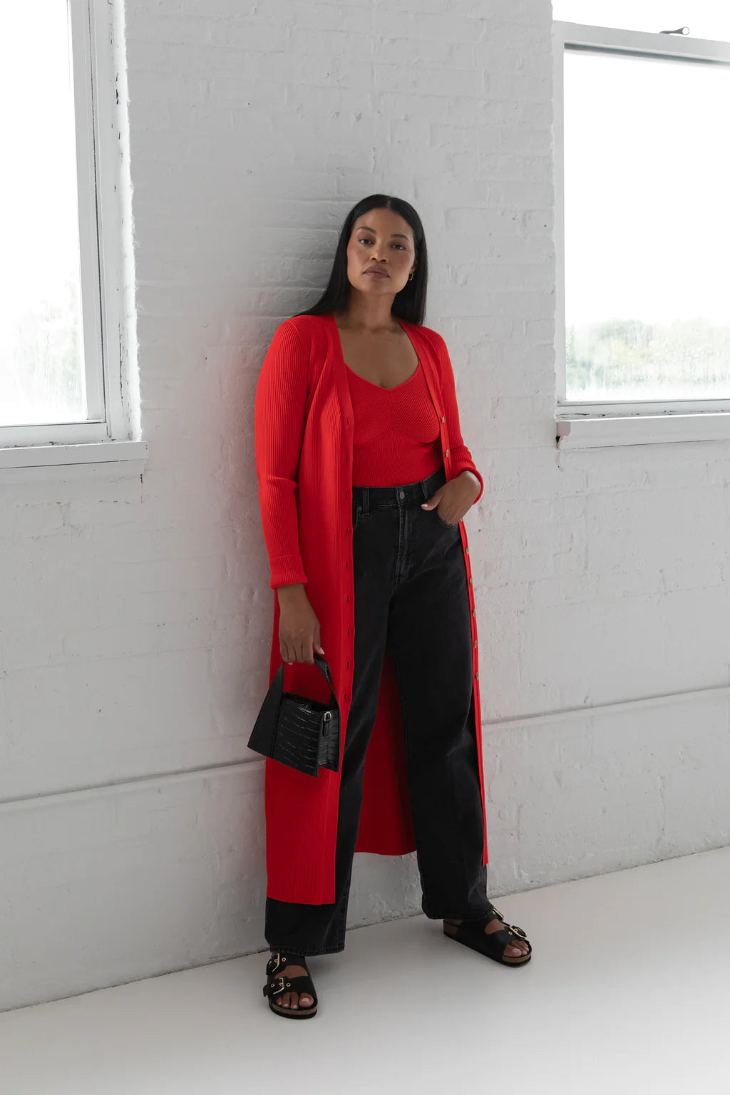 The Sweater Duster Midi Dress