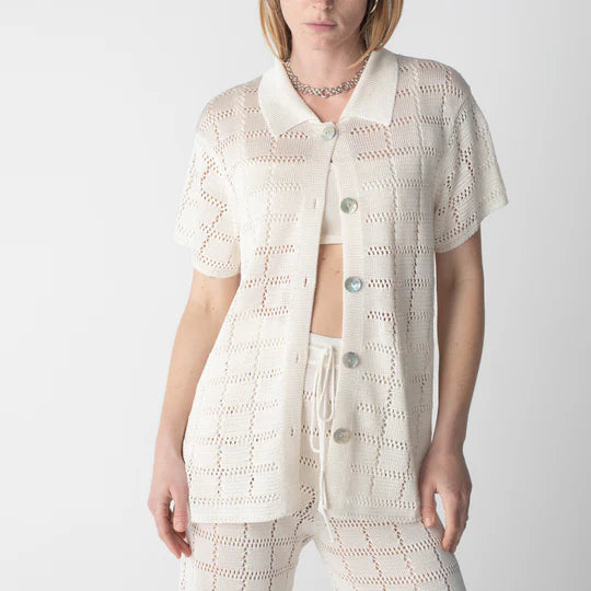 Short Sleeve Patchwork Shirt