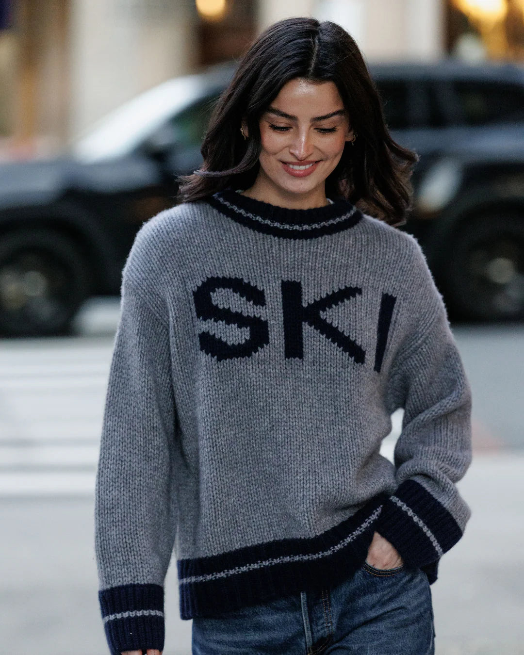 Vail Ski Intarsia Cashmere Sweater