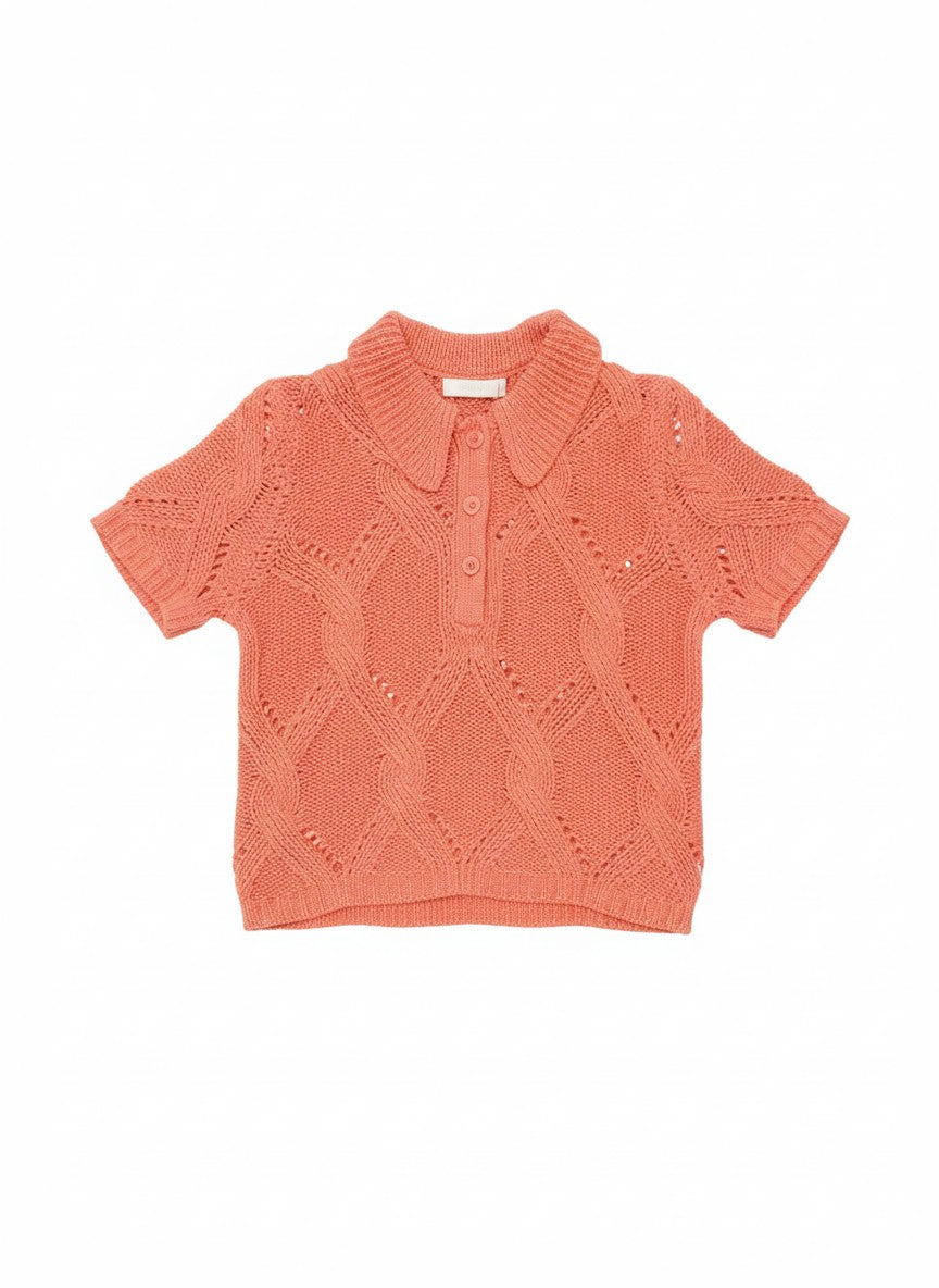 Cadence Shrunken Cable Polo