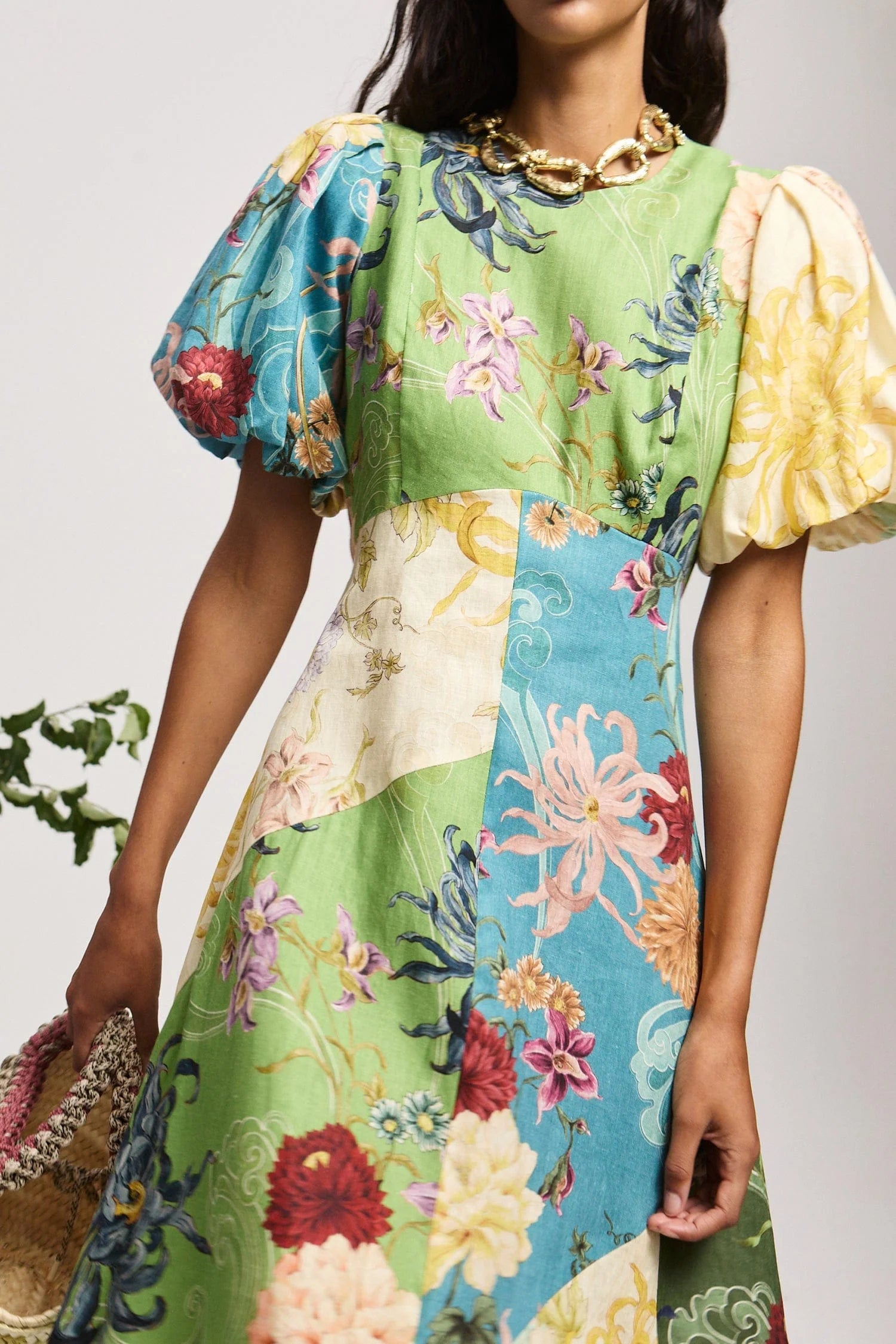 Avery Spliced Midi Dress