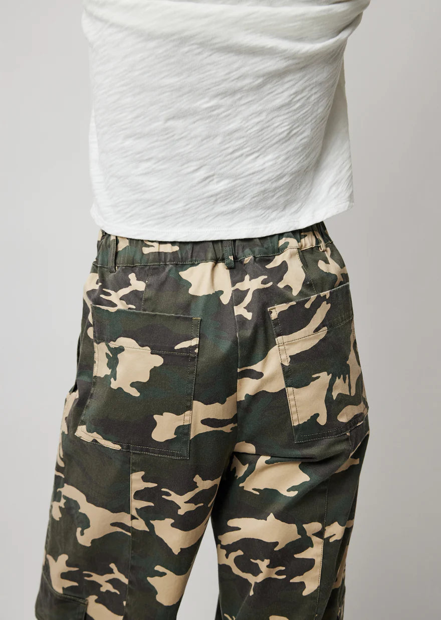 Washed Cotton Twill Cargo Pant