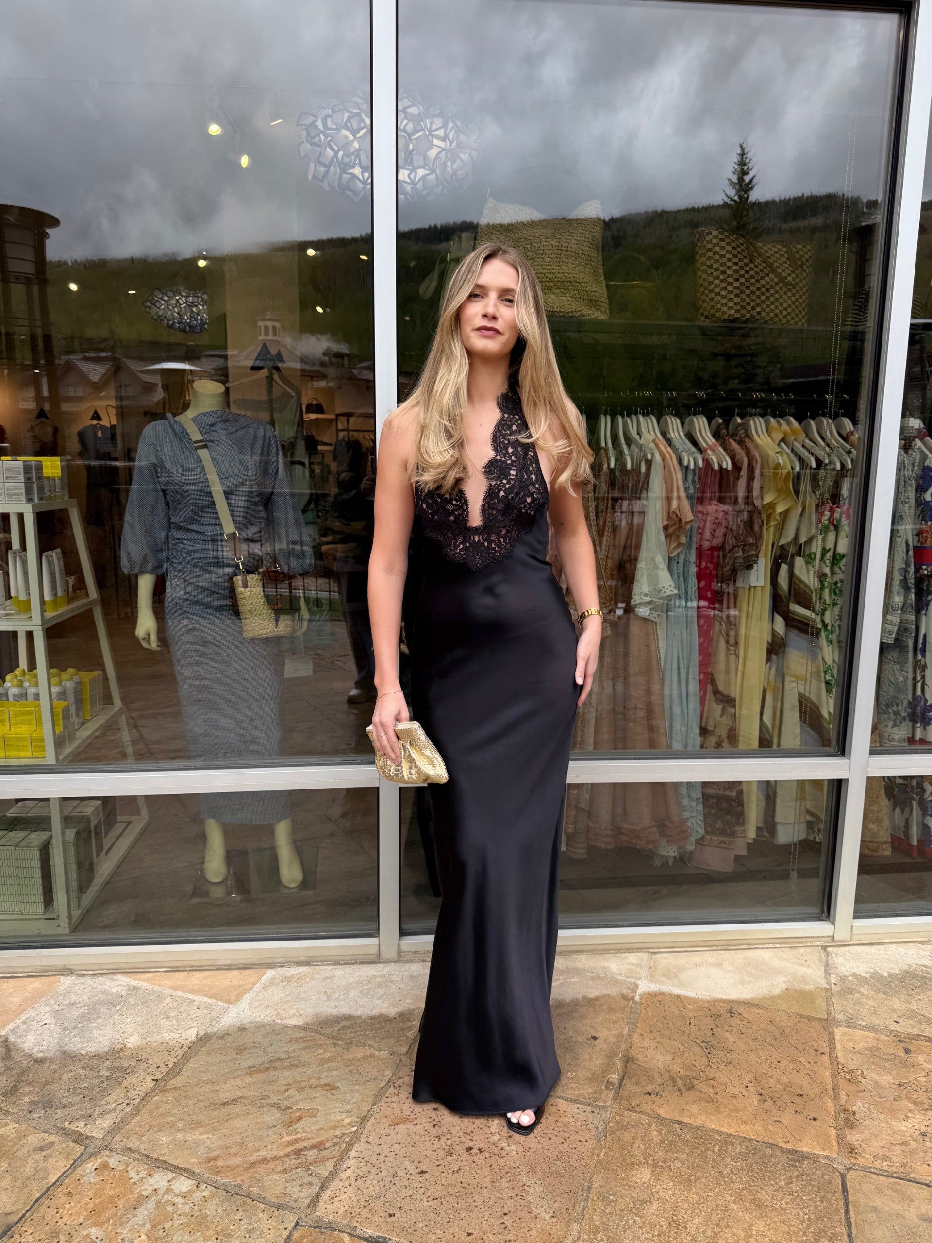 Noemie Lace Halterneck Gown
