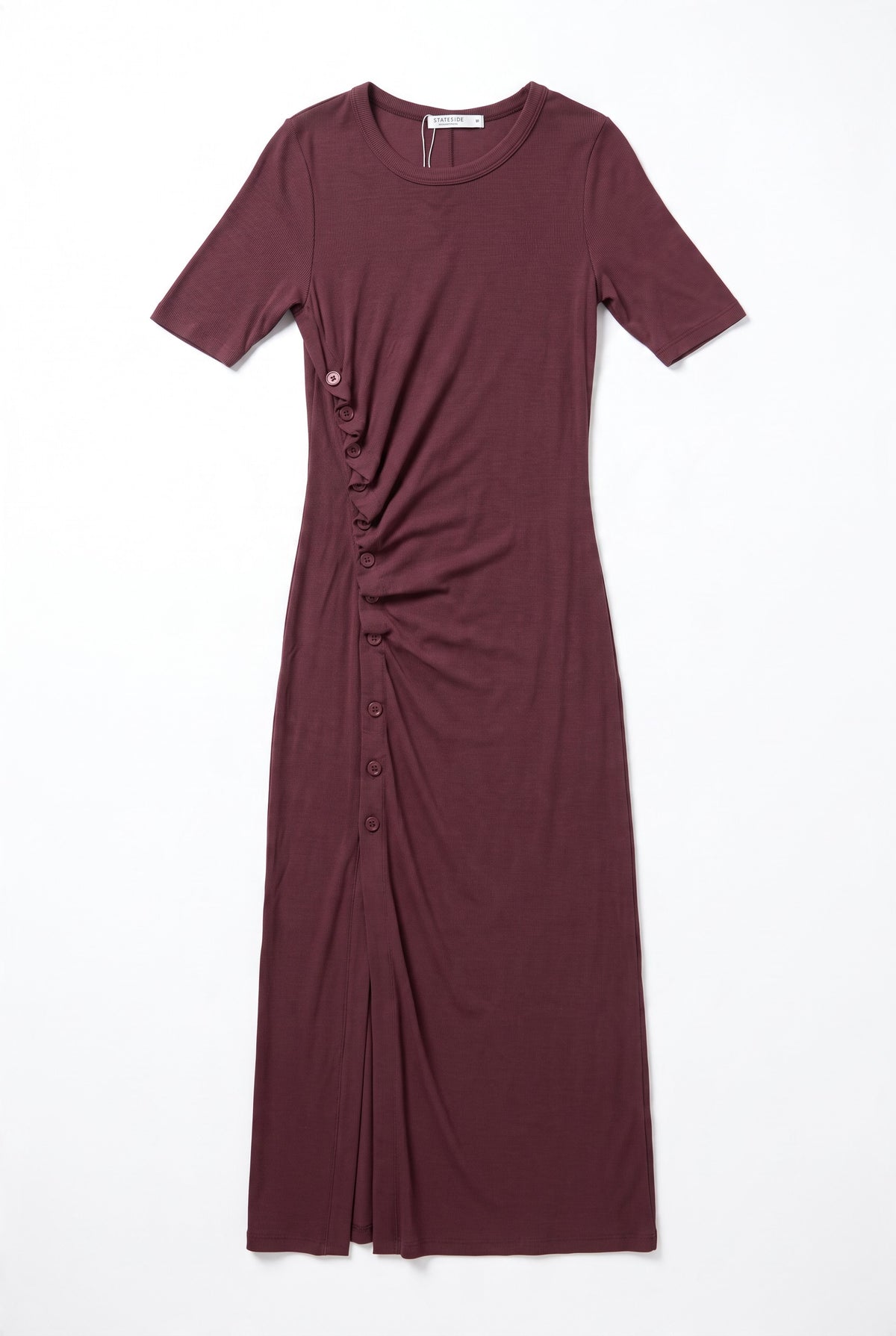 Side Buttoned Maxi Dress