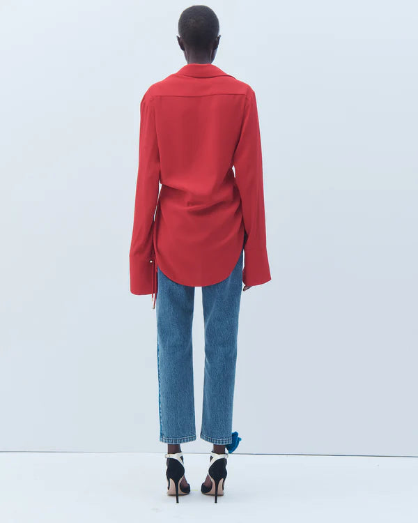 Lya Velvet Bow Slim Jeans