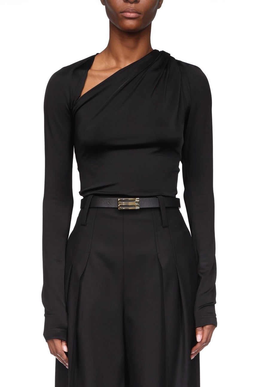 Slash Detail Jersey Top