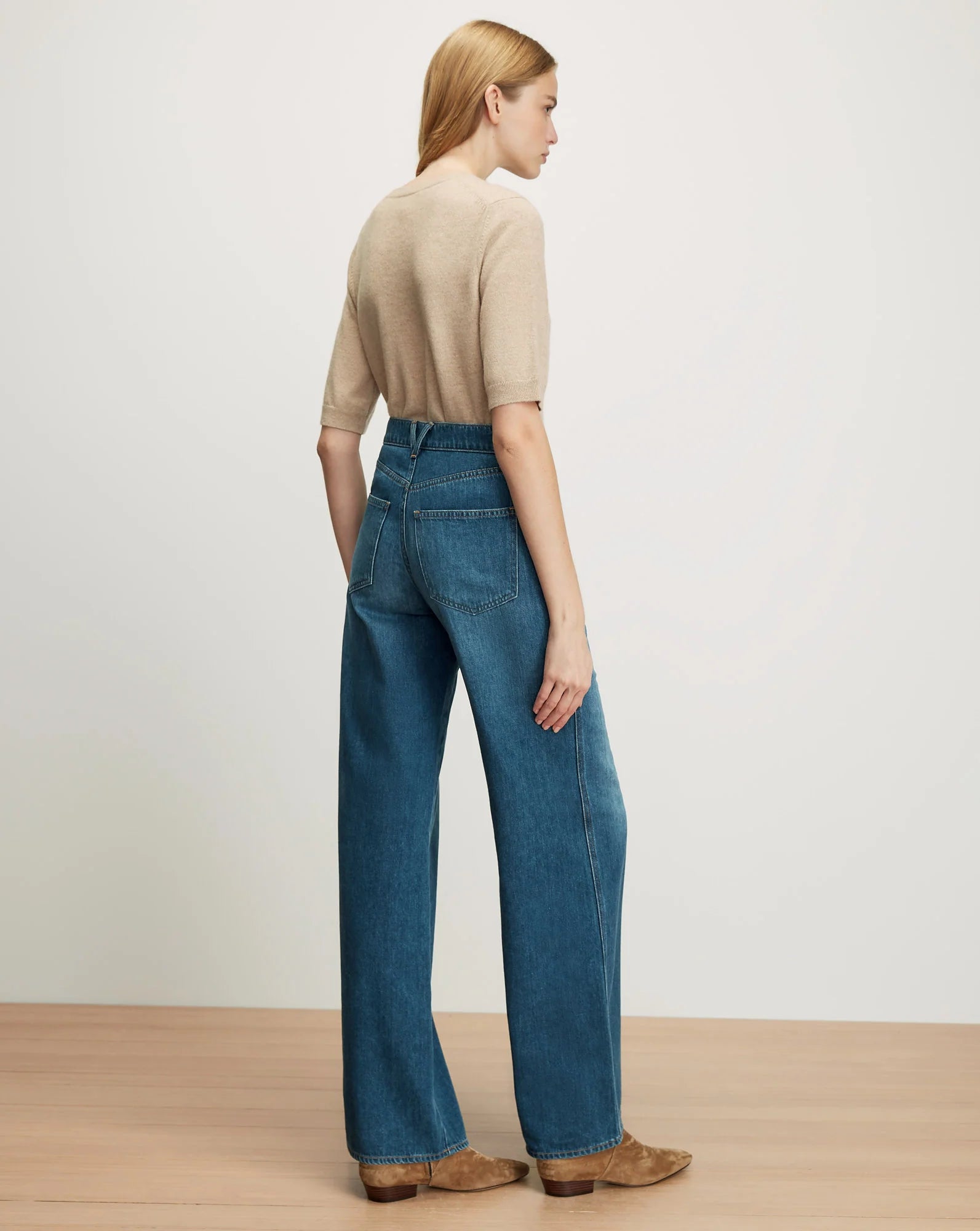 Kasey Mid Rise Wide Leg Jean