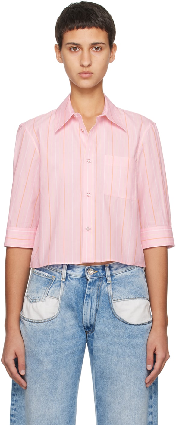 Cropped Shirt W/ Embroidery