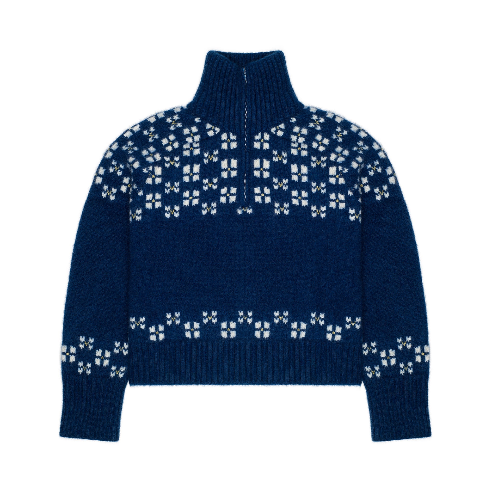 Winter Fair Isle Half Zip Sweater