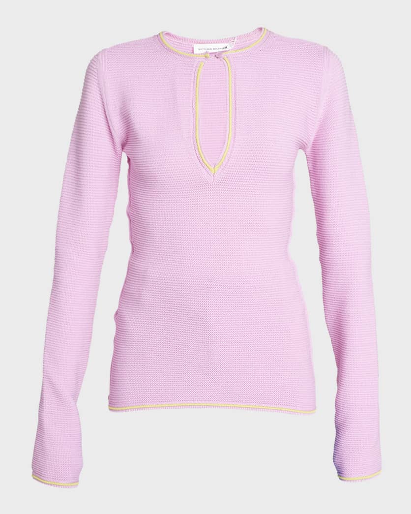 Long Sleeve Key Hole Top