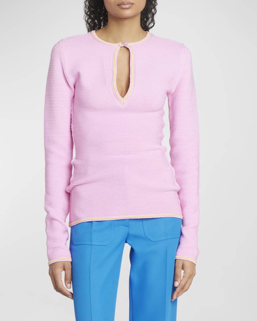 Long Sleeve Key Hole Top