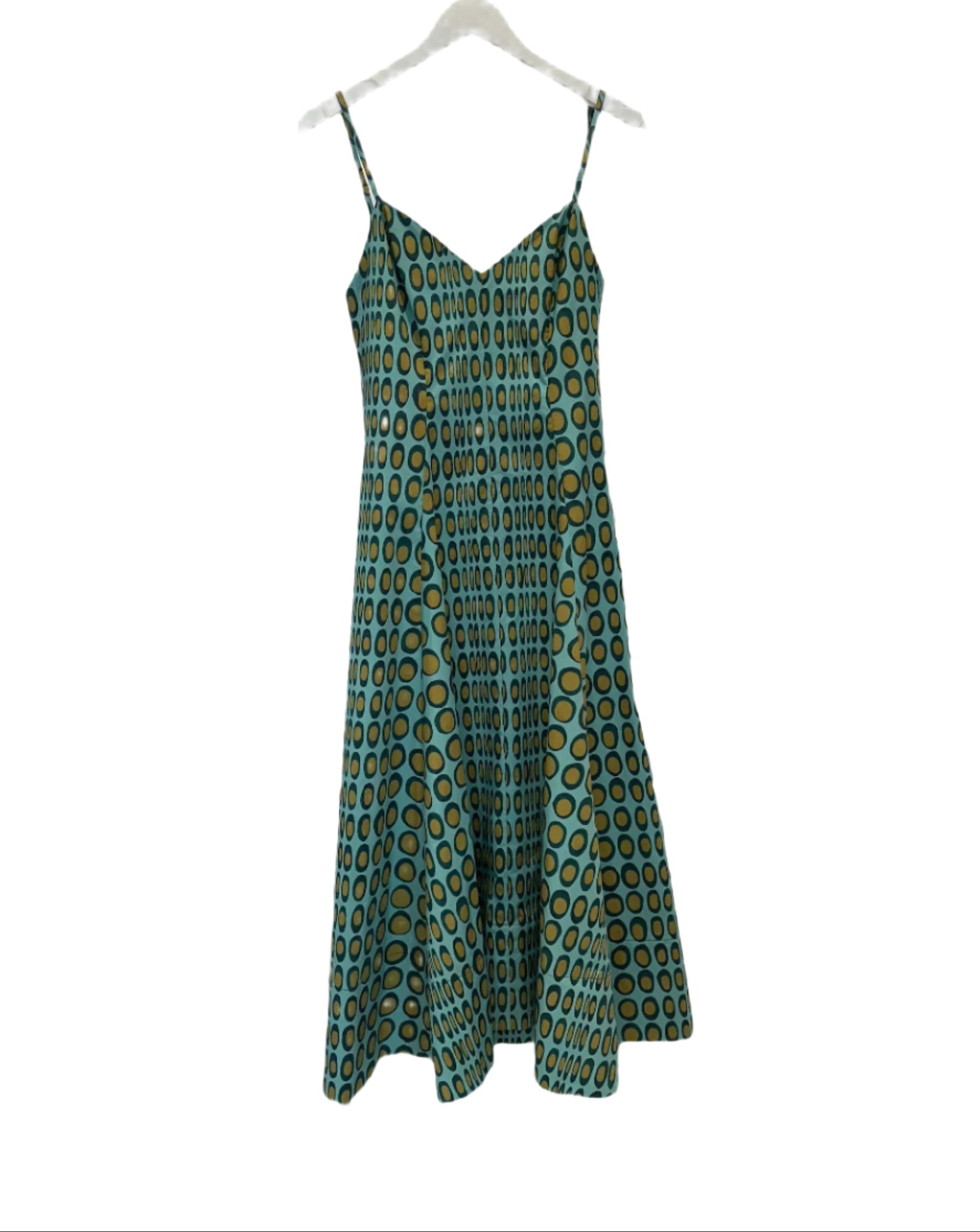 Wiggle Dot V-Neck Midi Dress
