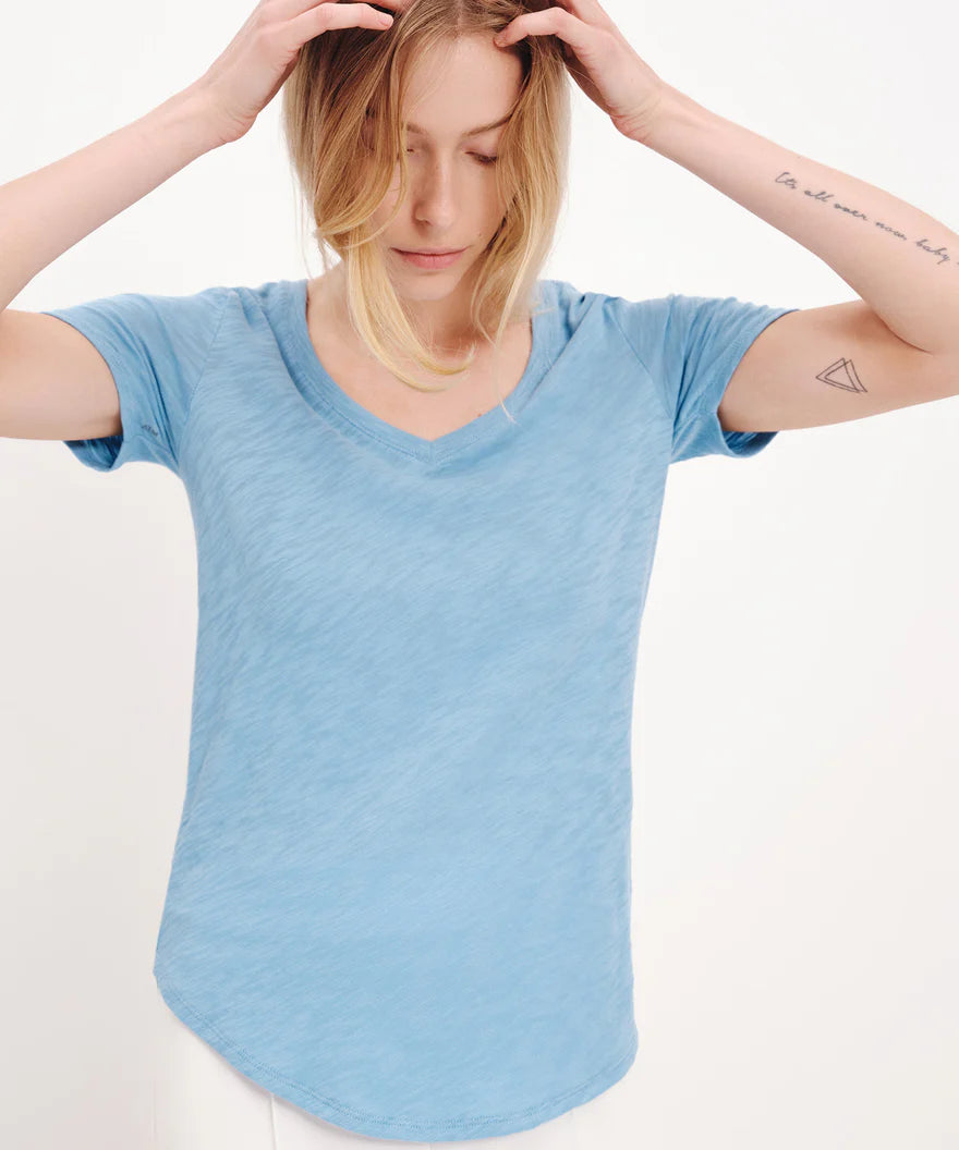 Slub Jersey V-Neck Tee