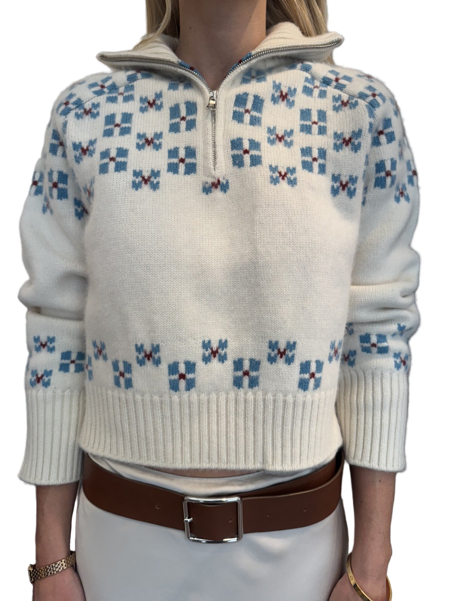 Winter Fair Isle Half Zip Sweater
