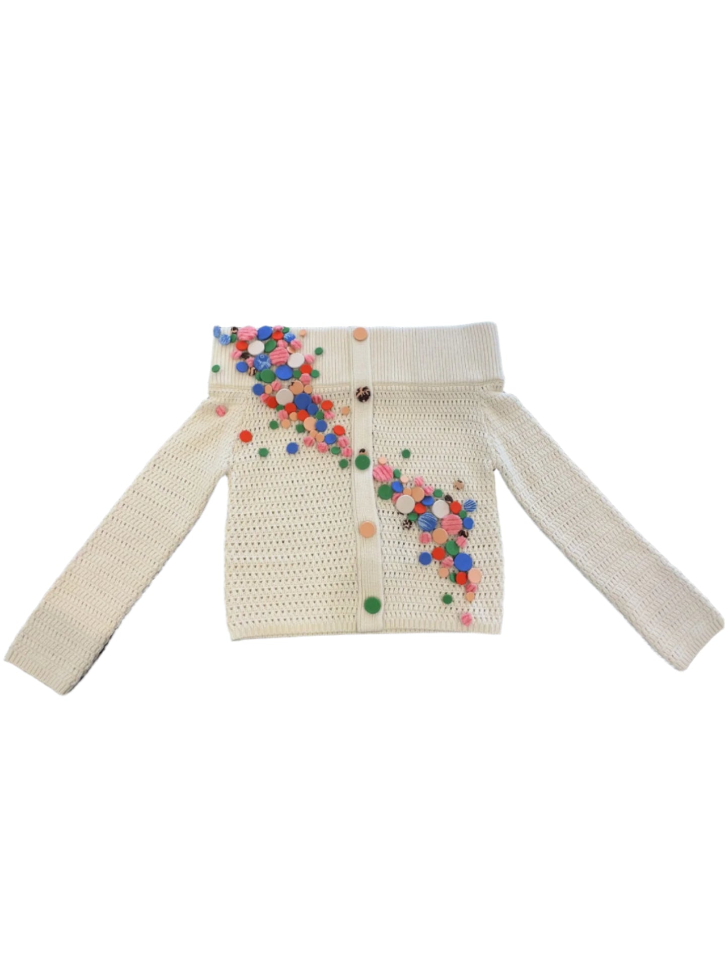 Nomia Knit with Button Embroidery