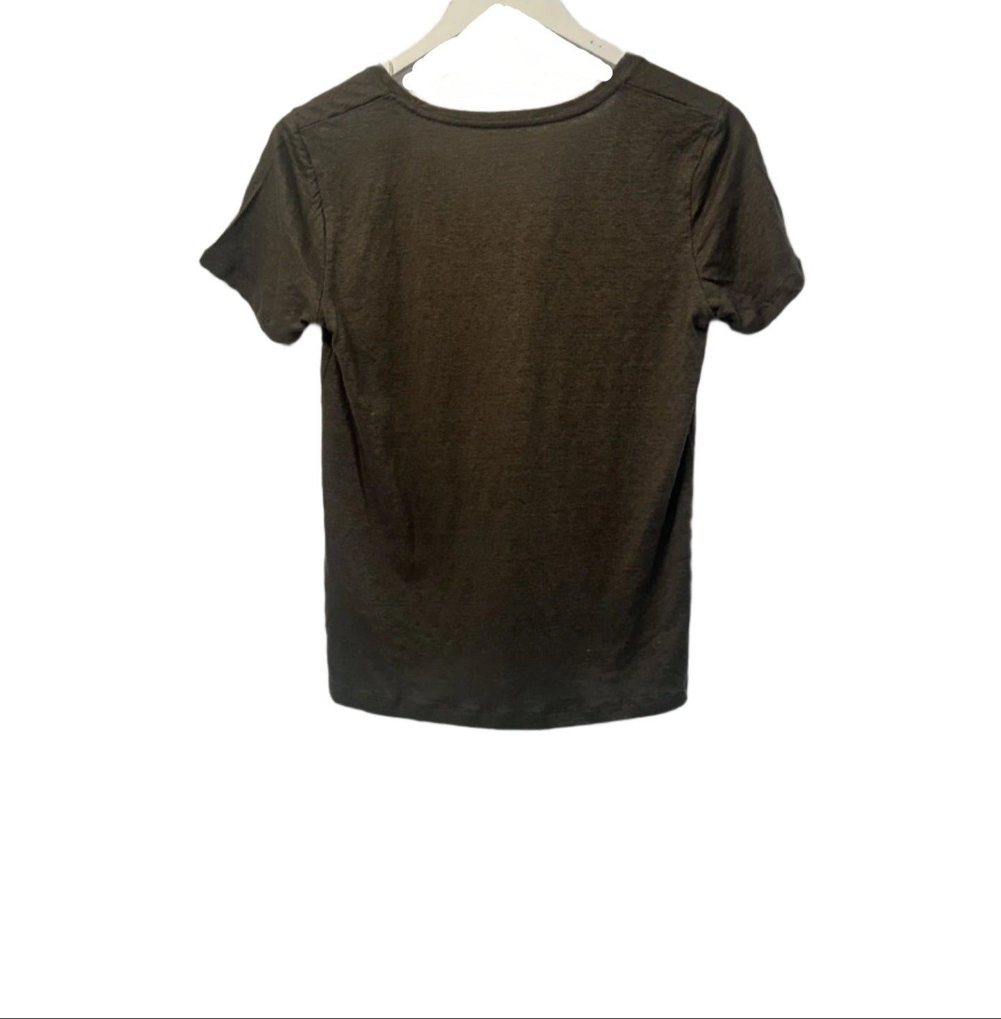 Stretch Linen Semi Relaxed V-Neck